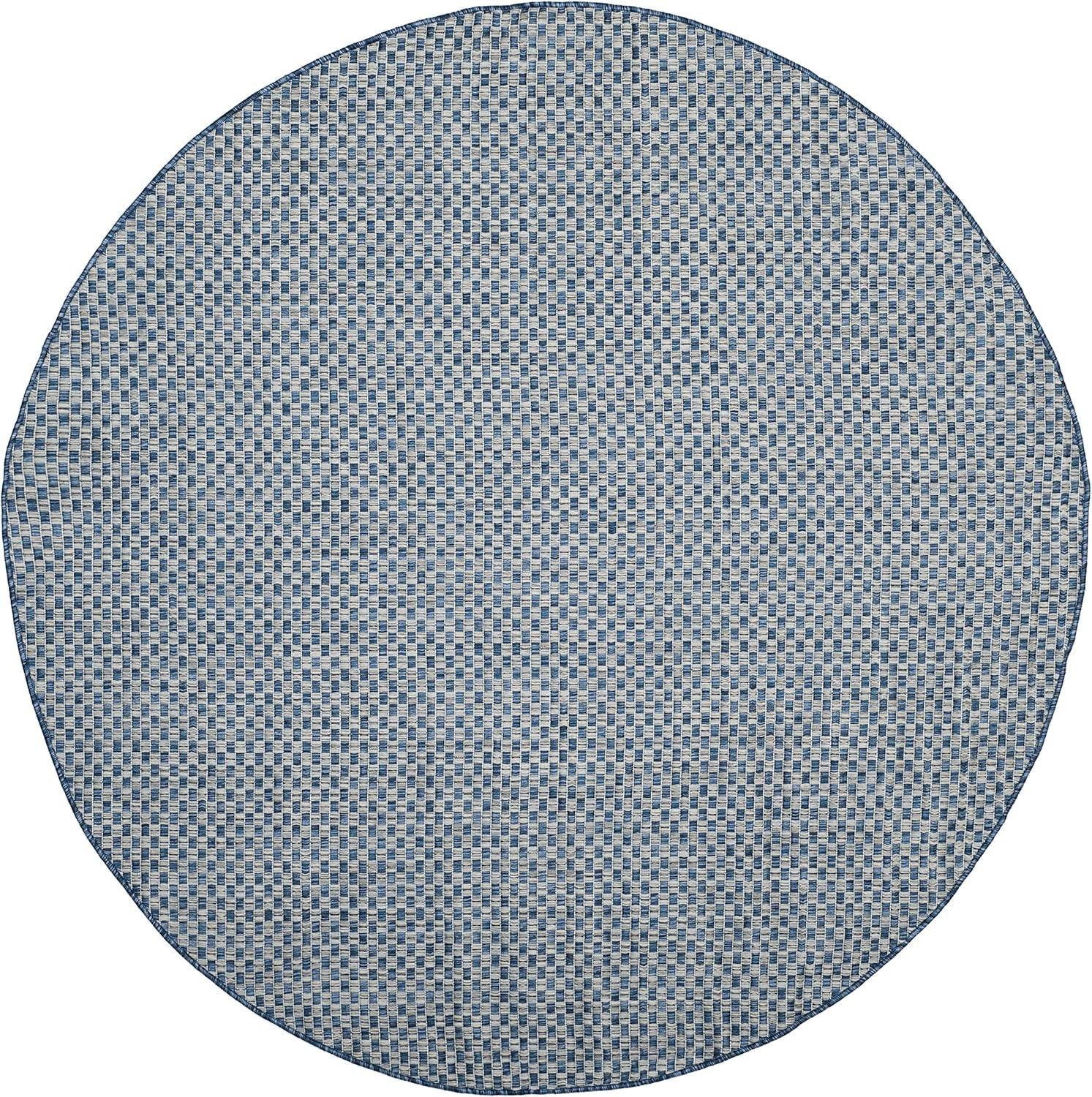 image:imageSAFAVIEH Washable Rug Outdoor Courtyard Collection 8 x 10 Light Blue amp Light Grey NonShedding amp Easy Cleaning Ideal for Patio Backyard Mudroom DIning Space CY865337121BlueLight Grey