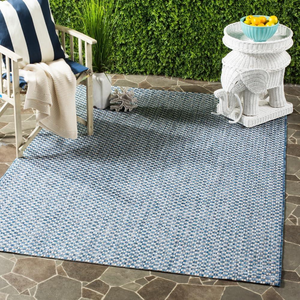 image:imageSAFAVIEH Washable Rug Outdoor Courtyard Collection 8 x 10 Light Blue amp Light Grey NonShedding amp Easy Cleaning Ideal for Patio Backyard Mudroom DIning Space CY865337121BlueLight Grey