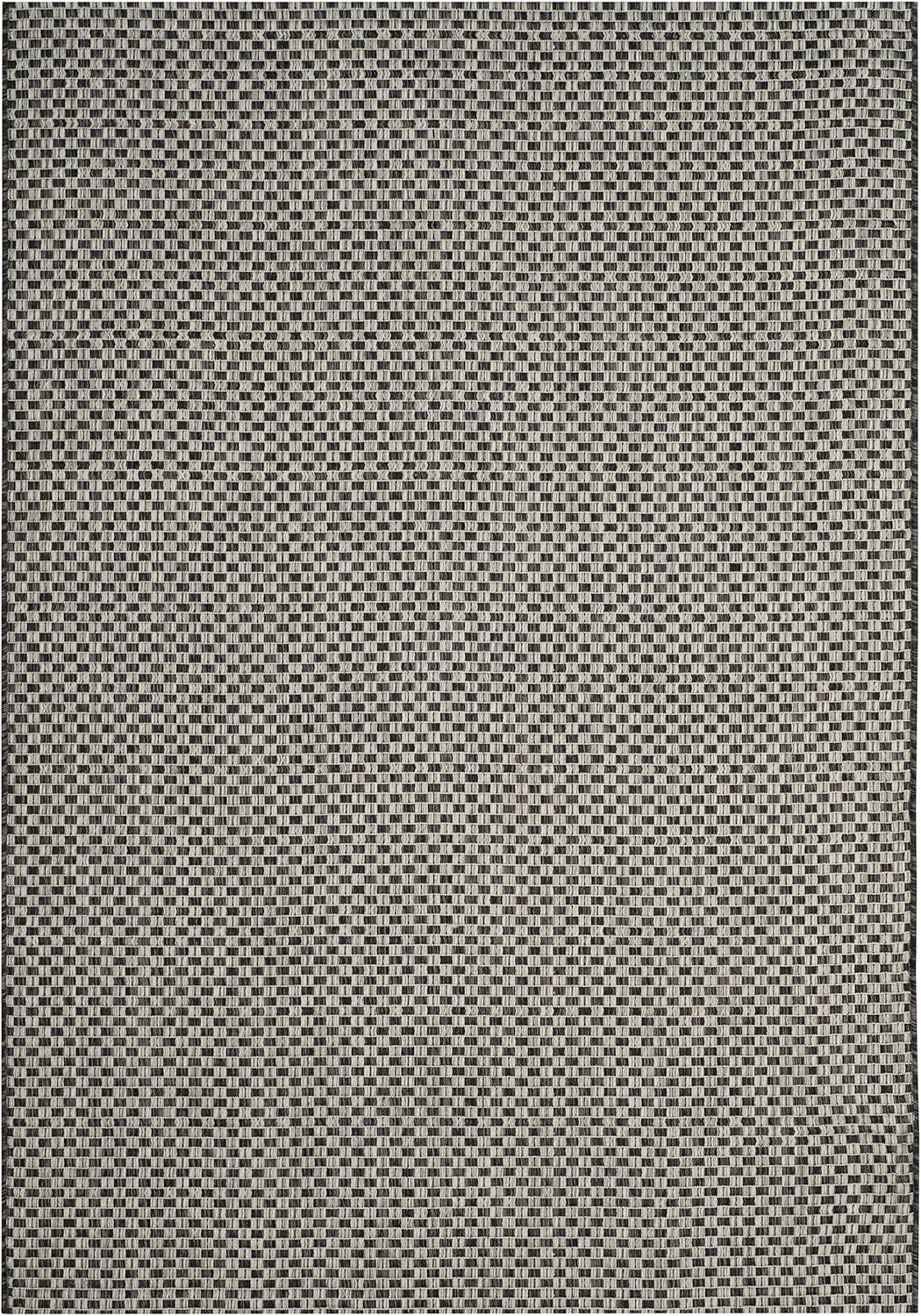 image:imageSAFAVIEH Washable Rug Outdoor Courtyard Collection 8 x 10 Light Blue amp Light Grey NonShedding amp Easy Cleaning Ideal for Patio Backyard Mudroom DIning Space CY865337121BlackLight Grey