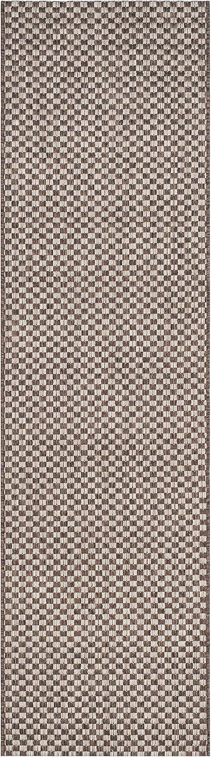 image:imageSAFAVIEH Washable Rug Outdoor Courtyard Collection 8 x 10 Light Blue amp Light Grey NonShedding amp Easy Cleaning Ideal for Patio Backyard Mudroom DIning Space CY865337121Light BrownLight Grey