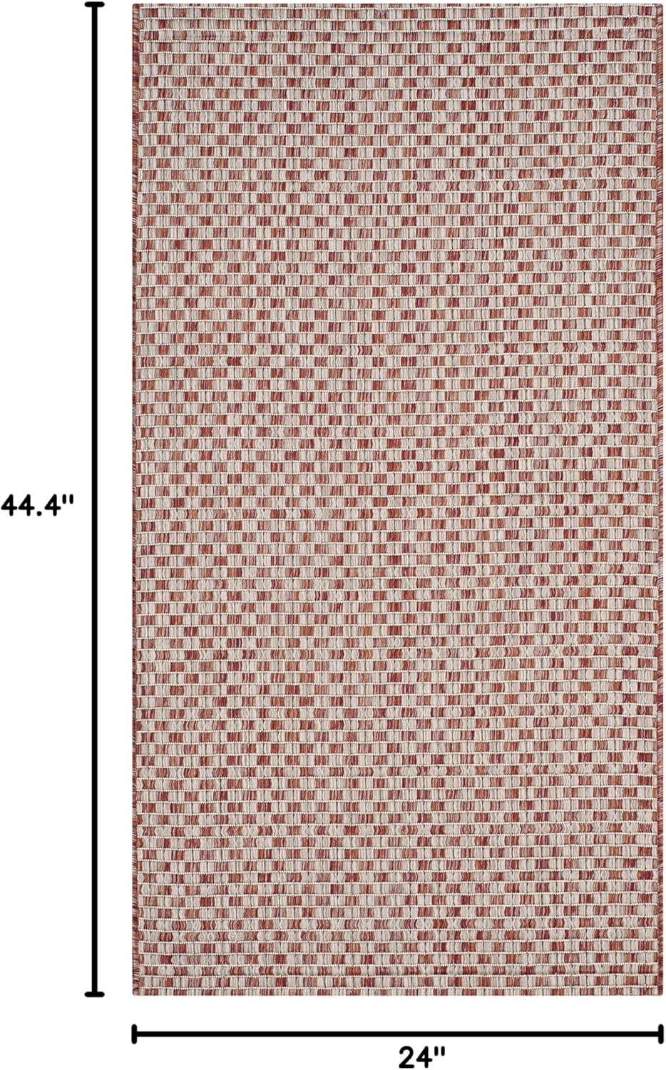 image:imageSAFAVIEH Washable Rug Outdoor Courtyard Collection 8 x 10 Light Blue amp Light Grey NonShedding amp Easy Cleaning Ideal for Patio Backyard Mudroom DIning Space CY865337121RustLight Grey