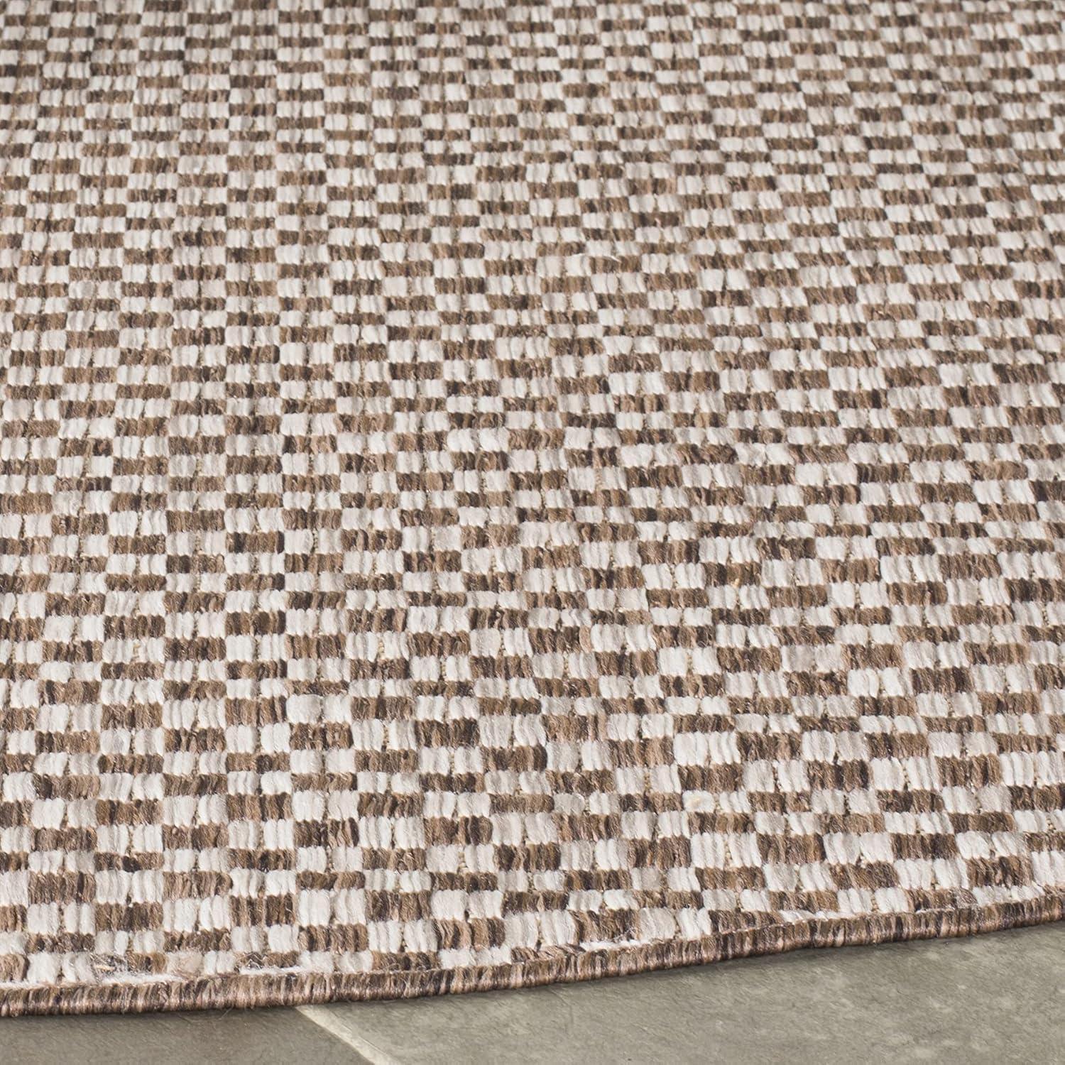image:imageSAFAVIEH Washable Rug Outdoor Courtyard Collection 8 x 10 Light Blue amp Light Grey NonShedding amp Easy Cleaning Ideal for Patio Backyard Mudroom DIning Space CY865337121Light BrownLight Grey