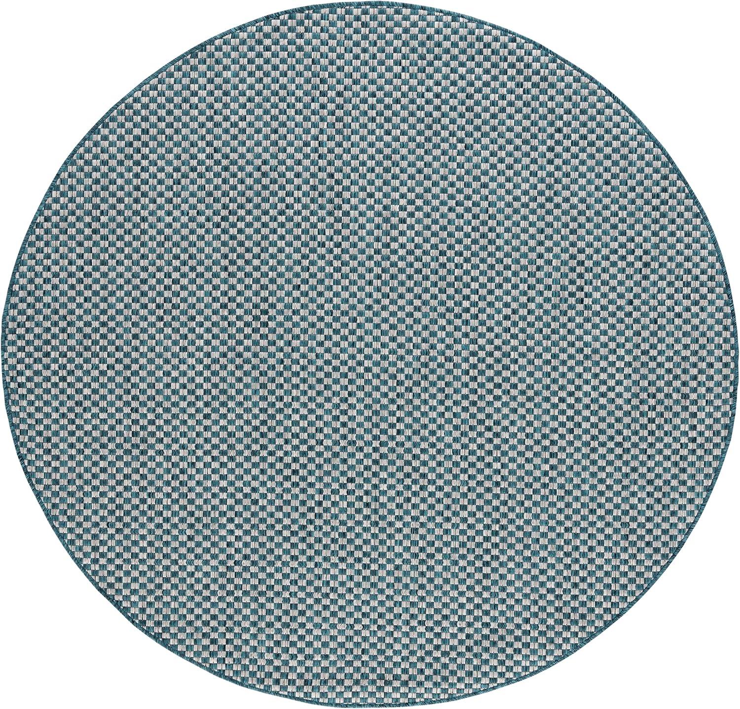 image:imageSAFAVIEH Washable Rug Outdoor Courtyard Collection 8 x 10 Light Blue amp Light Grey NonShedding amp Easy Cleaning Ideal for Patio Backyard Mudroom DIning Space CY865337121TurquoiseLight Grey