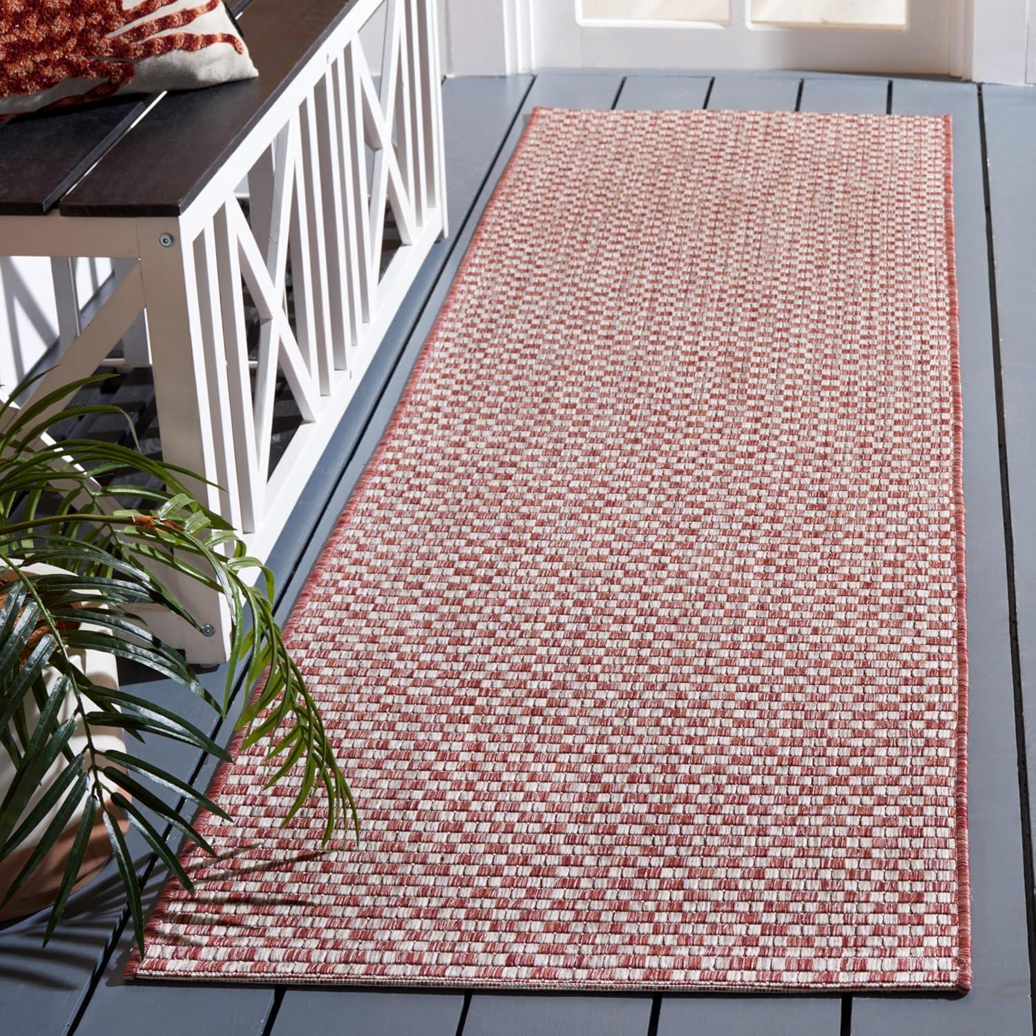 image:imageSAFAVIEH Washable Rug Outdoor Courtyard Collection 8 x 10 Light Blue amp Light Grey NonShedding amp Easy Cleaning Ideal for Patio Backyard Mudroom DIning Space CY865337121RustLight Grey