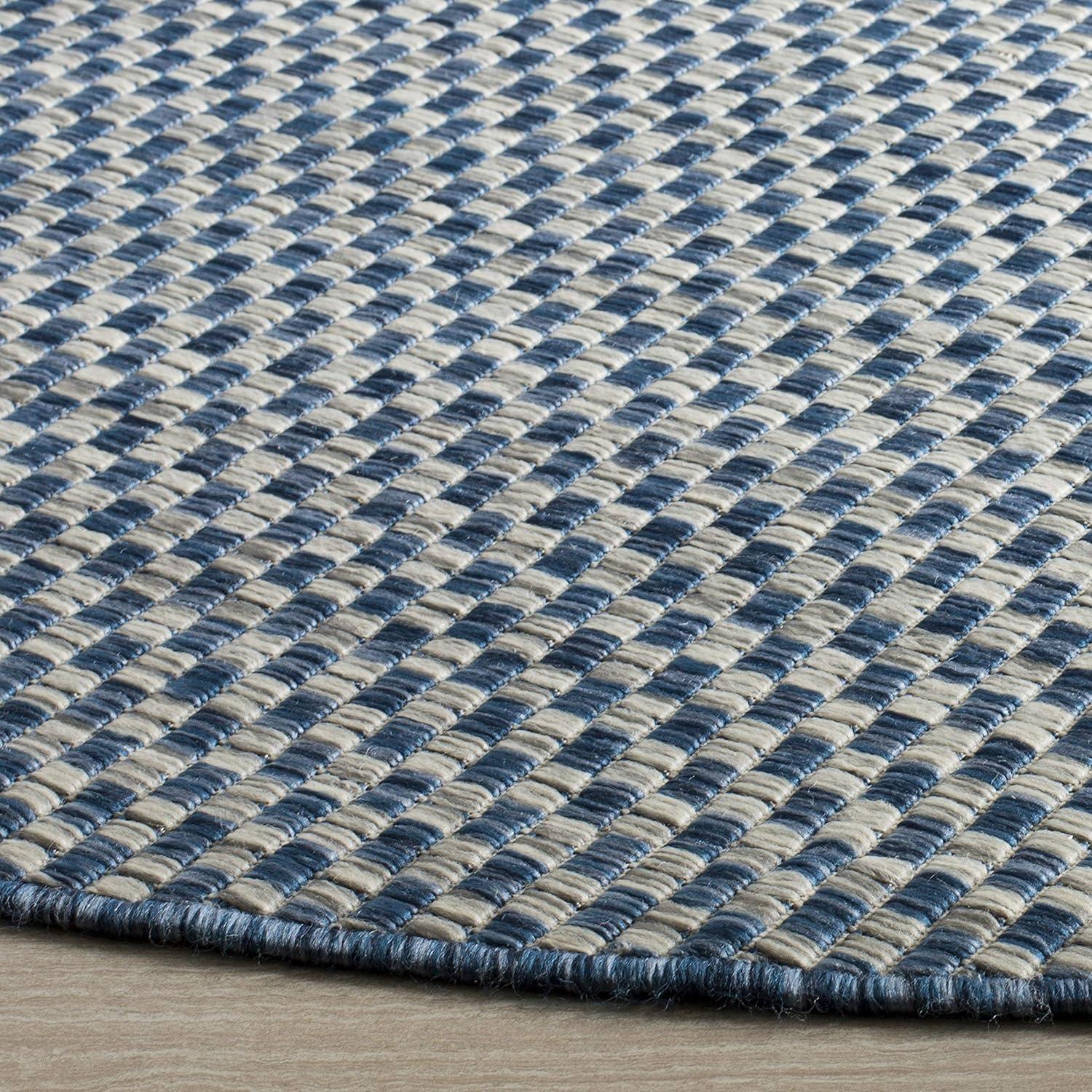 image:imageSAFAVIEH Washable Rug Outdoor Courtyard Collection 8 x 10 Light Blue amp Light Grey NonShedding amp Easy Cleaning Ideal for Patio Backyard Mudroom DIning Space CY865337121BlueLight Grey