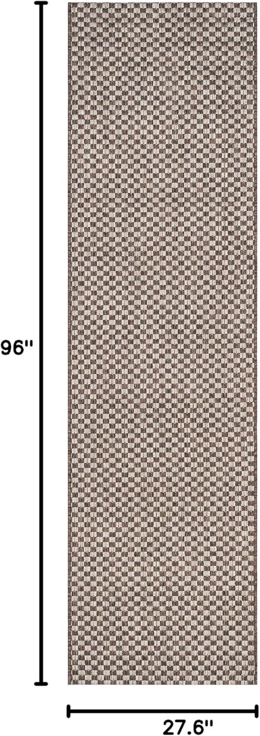 image:imageSAFAVIEH Washable Rug Outdoor Courtyard Collection 8 x 10 Light Blue amp Light Grey NonShedding amp Easy Cleaning Ideal for Patio Backyard Mudroom DIning Space CY865337121Light BrownLight Grey