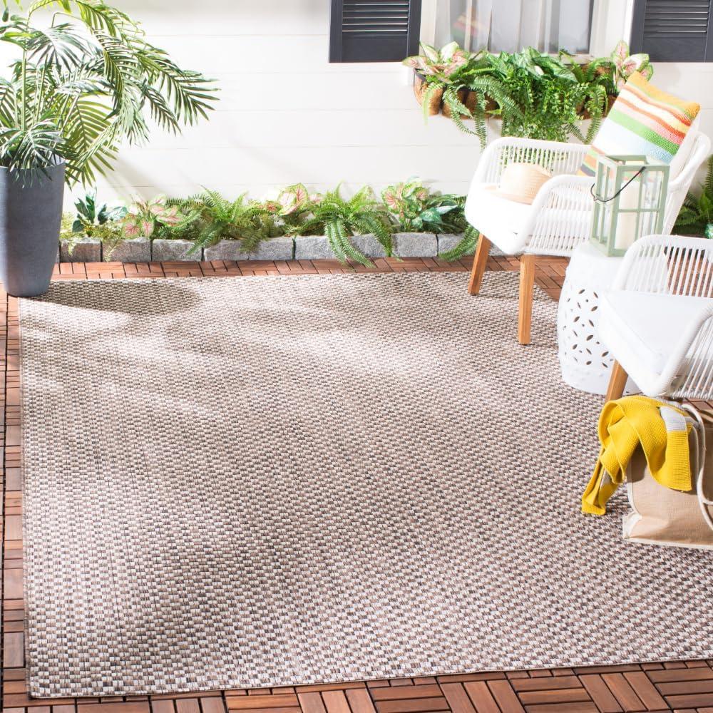 image:imageSAFAVIEH Washable Rug Outdoor Courtyard Collection 8 x 10 Light Blue amp Light Grey NonShedding amp Easy Cleaning Ideal for Patio Backyard Mudroom DIning Space CY865337121Light BrownLight Grey