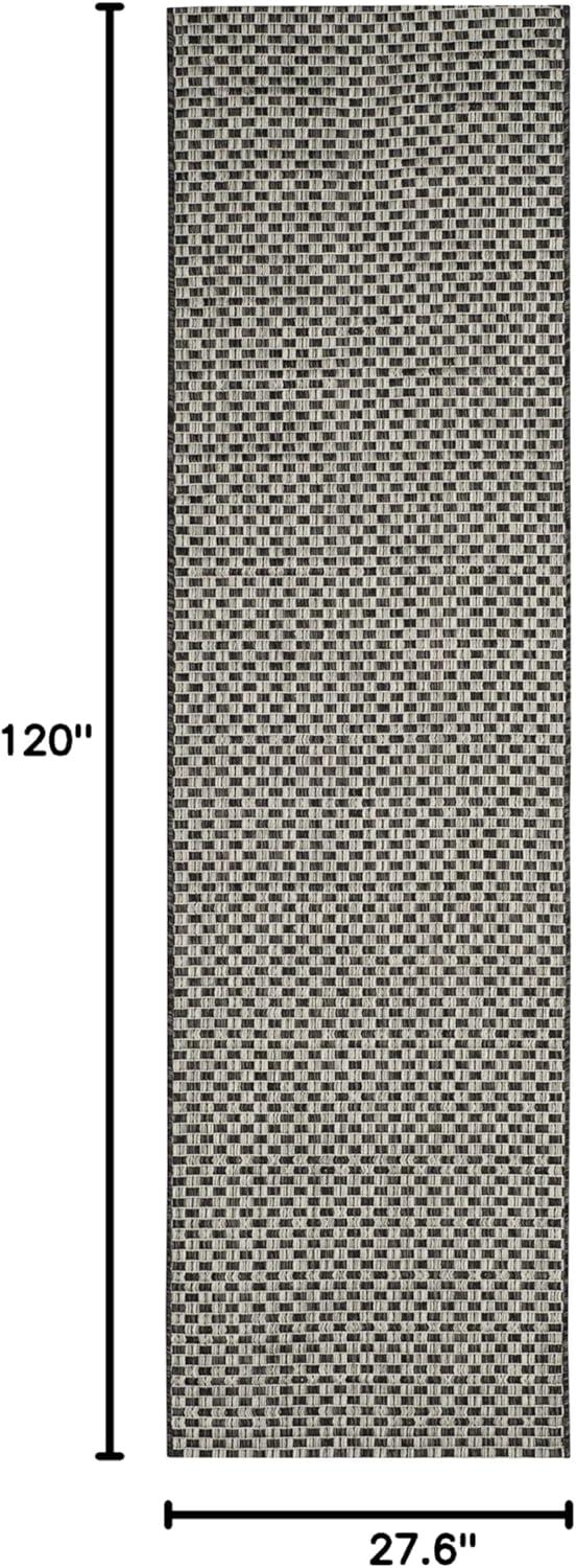 image:imageSAFAVIEH Washable Rug Outdoor Courtyard Collection 8 x 10 Light Blue amp Light Grey NonShedding amp Easy Cleaning Ideal for Patio Backyard Mudroom DIning Space CY865337121BlackLight Grey