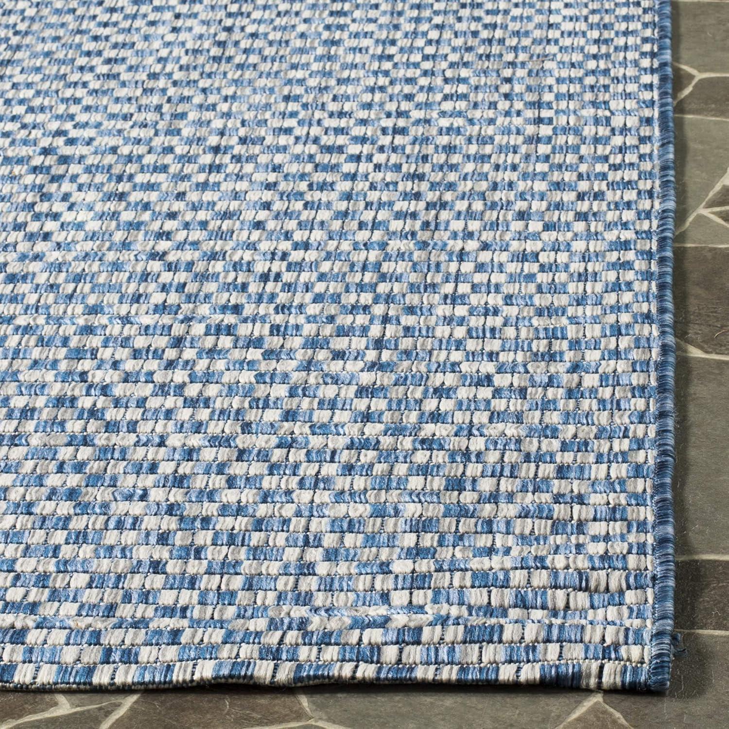 image:imageSAFAVIEH Washable Rug Outdoor Courtyard Collection 8 x 10 Light Blue amp Light Grey NonShedding amp Easy Cleaning Ideal for Patio Backyard Mudroom DIning Space CY865337121BlueLight Grey
