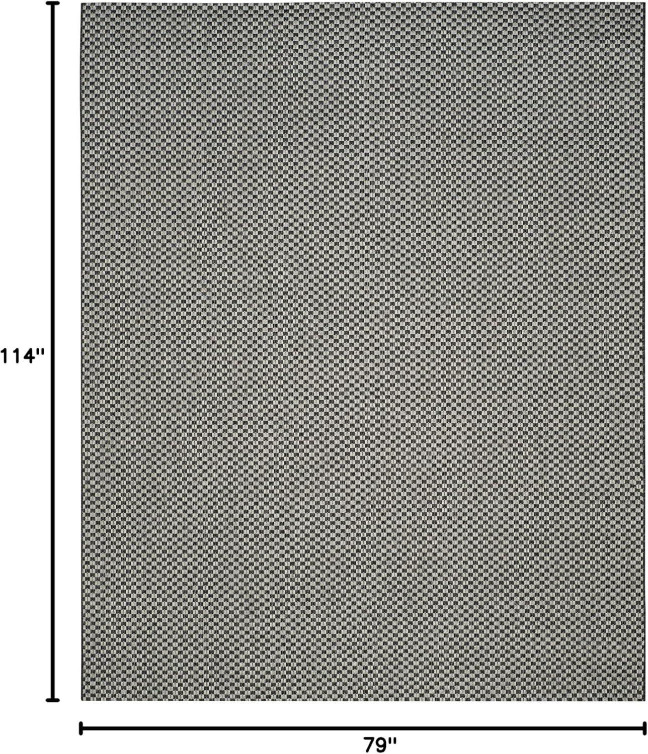 image:imageSAFAVIEH Washable Rug Outdoor Courtyard Collection 8 x 10 Light Blue amp Light Grey NonShedding amp Easy Cleaning Ideal for Patio Backyard Mudroom DIning Space CY865337121BlackLight Grey