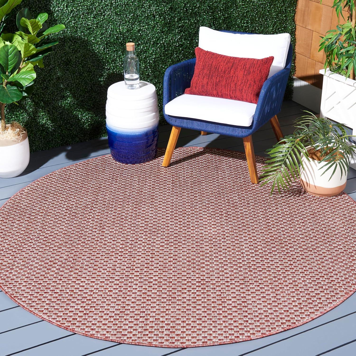 image:imageSAFAVIEH Washable Rug Outdoor Courtyard Collection 8 x 10 Light Blue amp Light Grey NonShedding amp Easy Cleaning Ideal for Patio Backyard Mudroom DIning Space CY865337121RustLight Grey