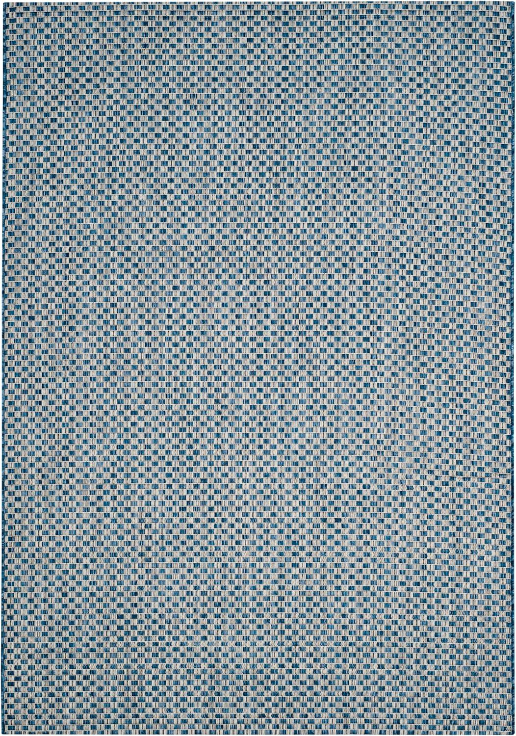 image:imageSAFAVIEH Washable Rug Outdoor Courtyard Collection 8 x 10 Light Blue amp Light Grey NonShedding amp Easy Cleaning Ideal for Patio Backyard Mudroom DIning Space CY865337121BlueLight Grey