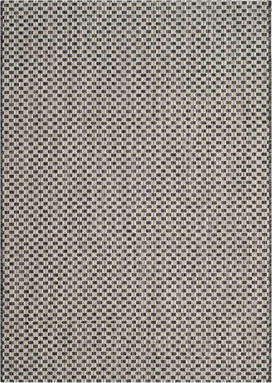 image:imageSAFAVIEH Washable Rug Outdoor Courtyard Collection 8 x 10 Light Blue amp Light Grey NonShedding amp Easy Cleaning Ideal for Patio Backyard Mudroom DIning Space CY865337121BlackLight Grey