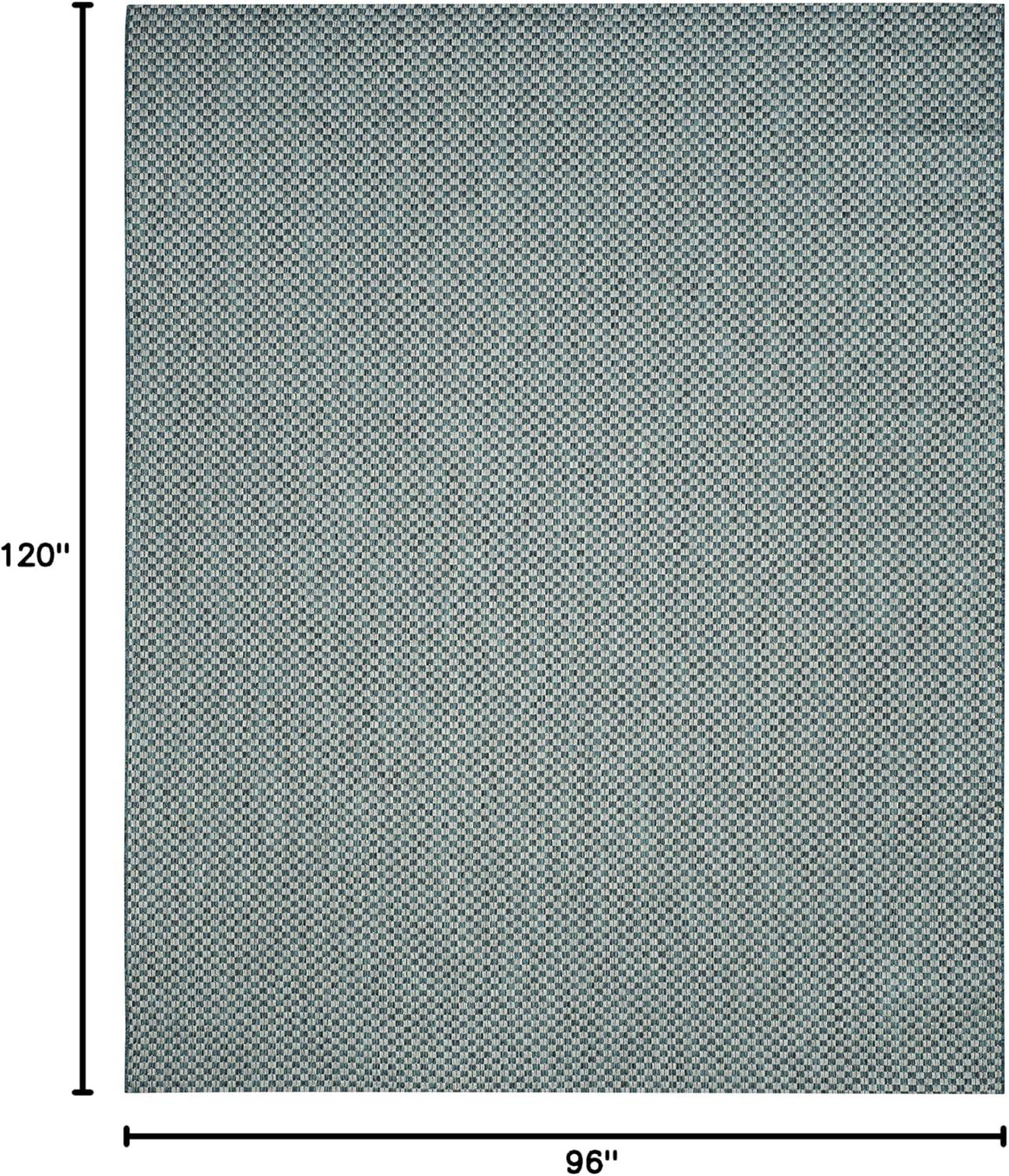 image:imageSAFAVIEH Washable Rug Outdoor Courtyard Collection 8 x 10 Light Blue amp Light Grey NonShedding amp Easy Cleaning Ideal for Patio Backyard Mudroom DIning Space CY865337121TurquoiseLight Grey