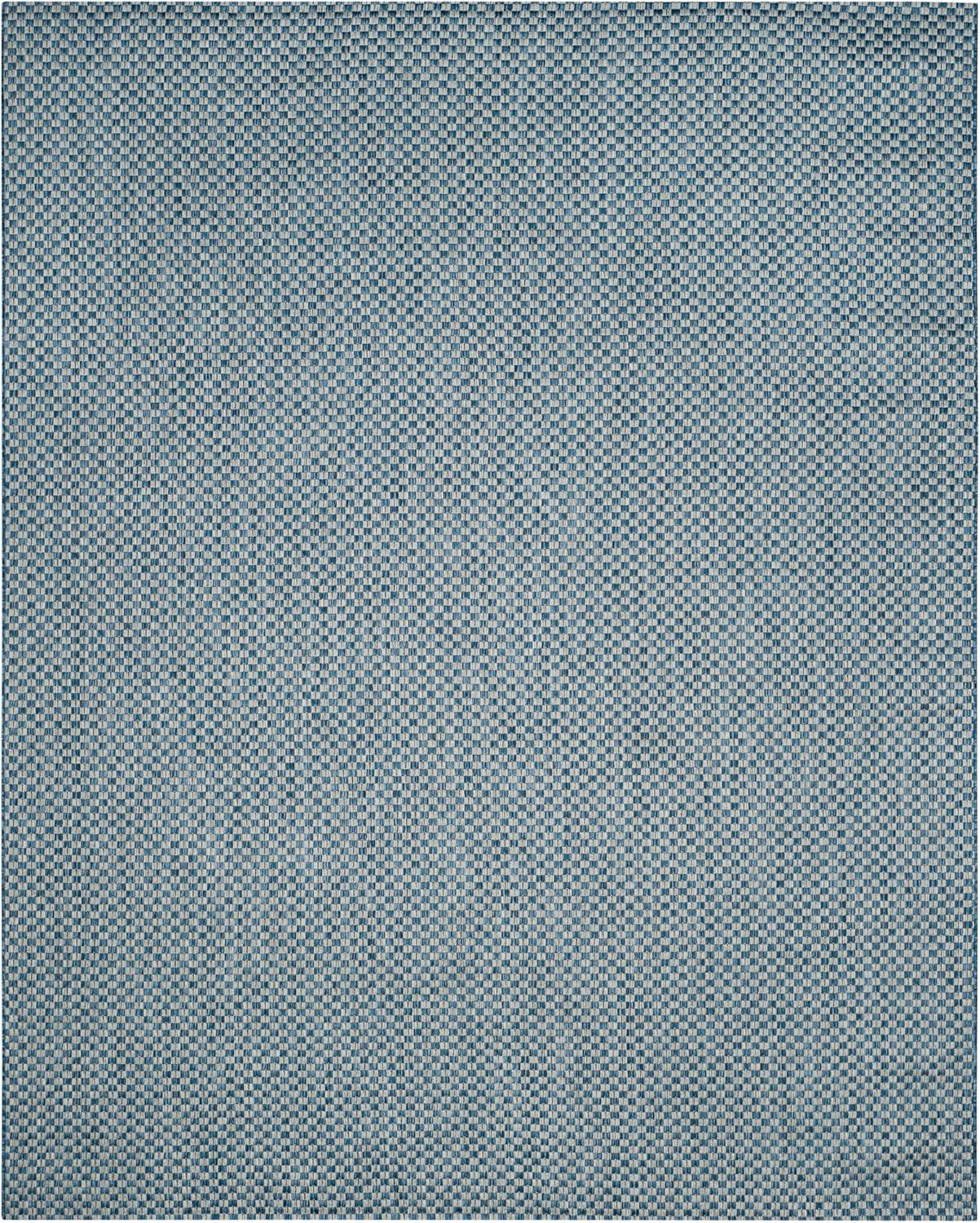 image:imageSAFAVIEH Washable Rug Outdoor Courtyard Collection 8 x 10 Light Blue amp Light Grey NonShedding amp Easy Cleaning Ideal for Patio Backyard Mudroom DIning Space CY865337121BlueLight Grey