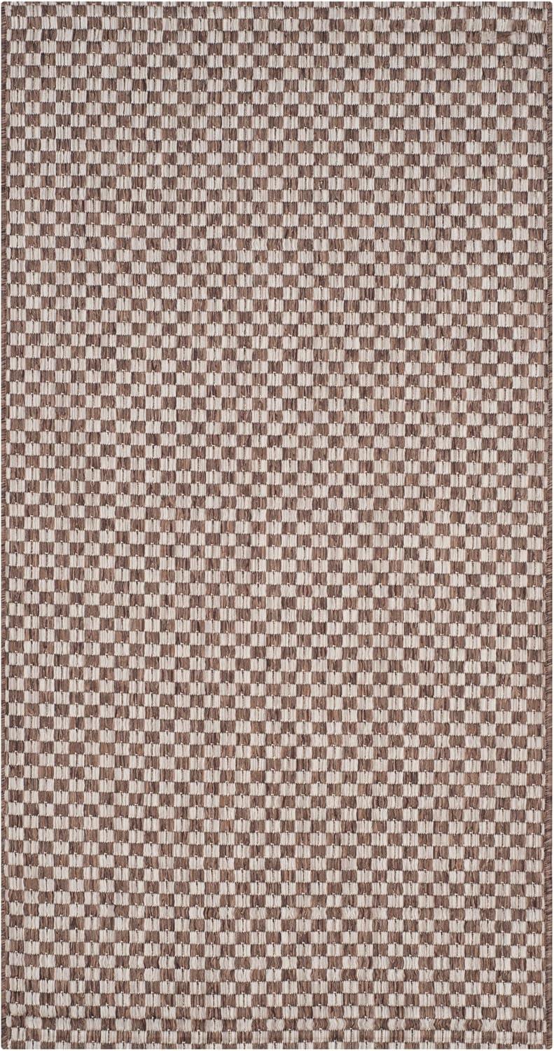 image:imageSAFAVIEH Washable Rug Outdoor Courtyard Collection 8 x 10 Light Blue amp Light Grey NonShedding amp Easy Cleaning Ideal for Patio Backyard Mudroom DIning Space CY865337121Light BrownLight Grey