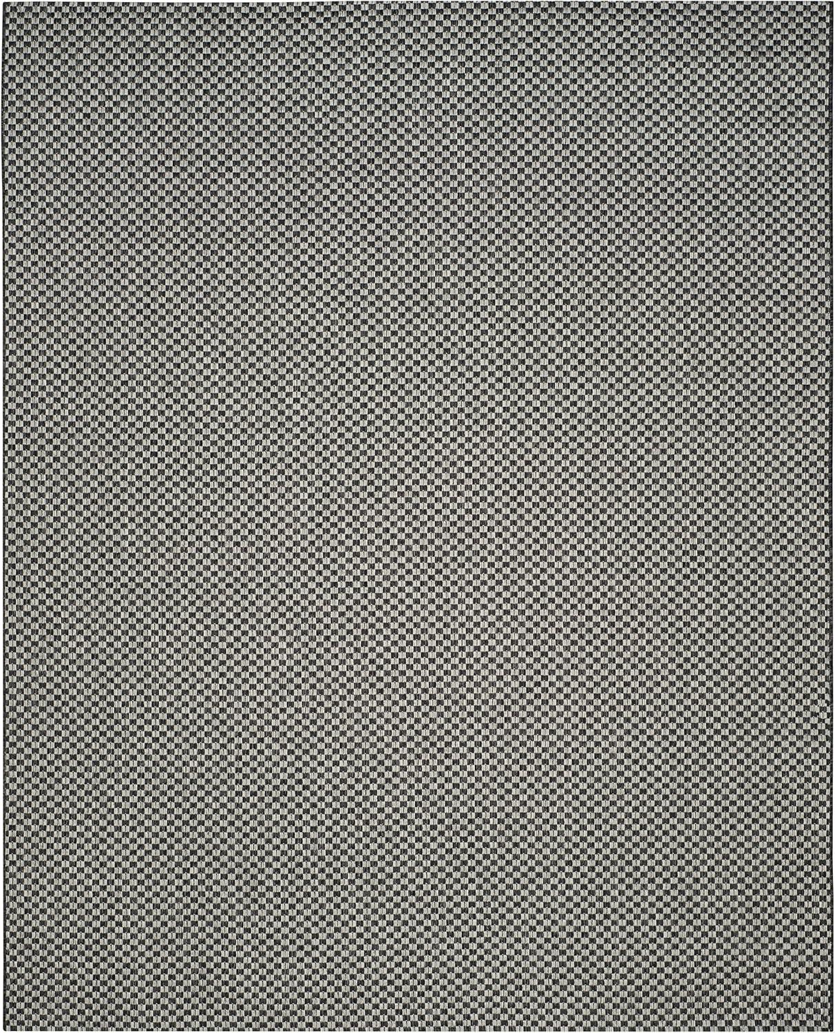 image:imageSAFAVIEH Washable Rug Outdoor Courtyard Collection 8 x 10 Light Blue amp Light Grey NonShedding amp Easy Cleaning Ideal for Patio Backyard Mudroom DIning Space CY865337121BlackLight Grey