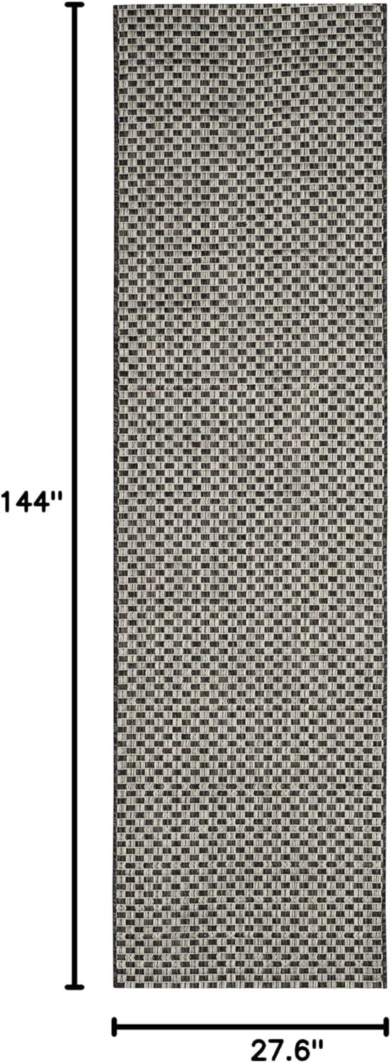 image:imageSAFAVIEH Washable Rug Outdoor Courtyard Collection 8 x 10 Light Blue amp Light Grey NonShedding amp Easy Cleaning Ideal for Patio Backyard Mudroom DIning Space CY865337121BlackLight Grey