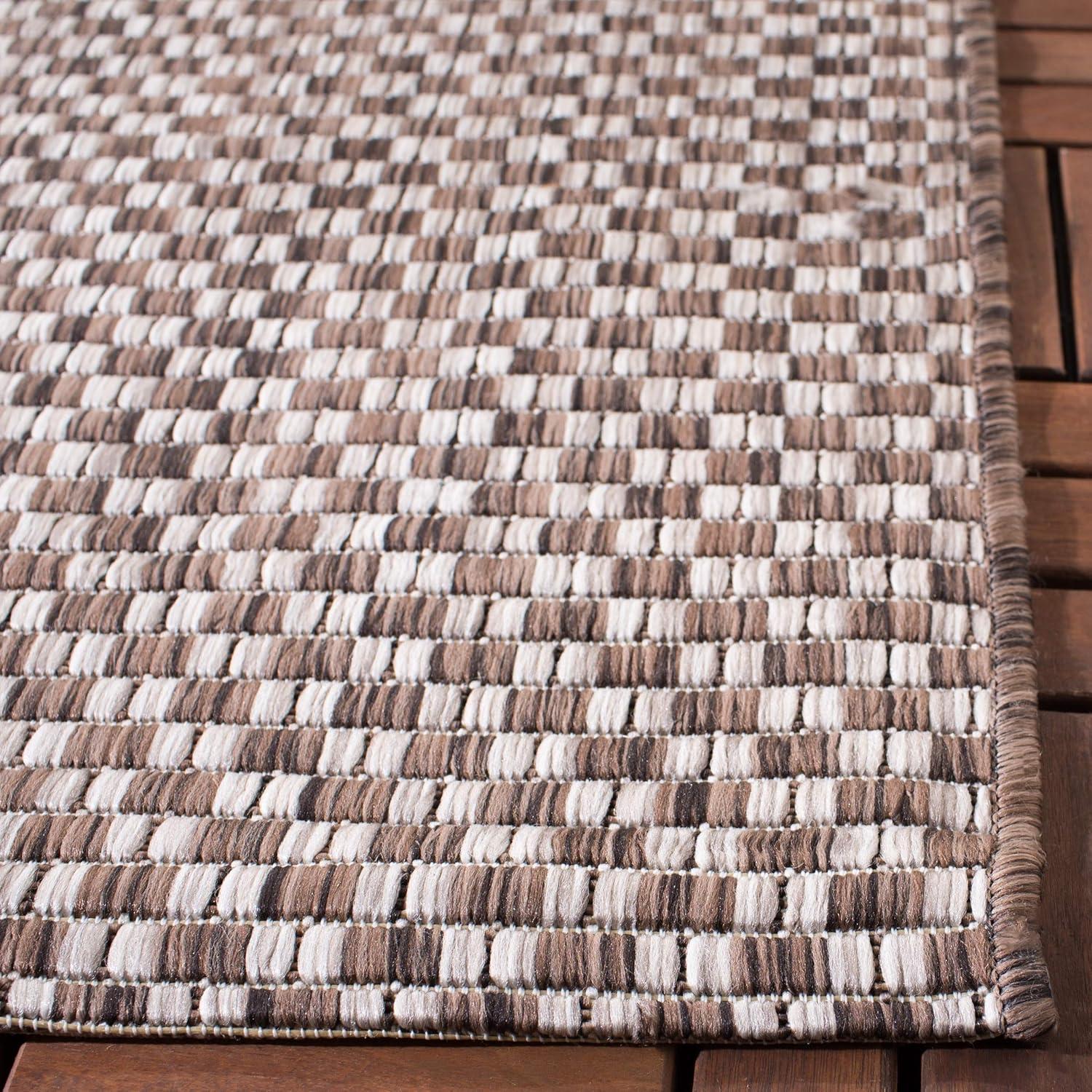image:imageSAFAVIEH Washable Rug Outdoor Courtyard Collection 8 x 10 Light Blue amp Light Grey NonShedding amp Easy Cleaning Ideal for Patio Backyard Mudroom DIning Space CY865337121Light BrownLight Grey
