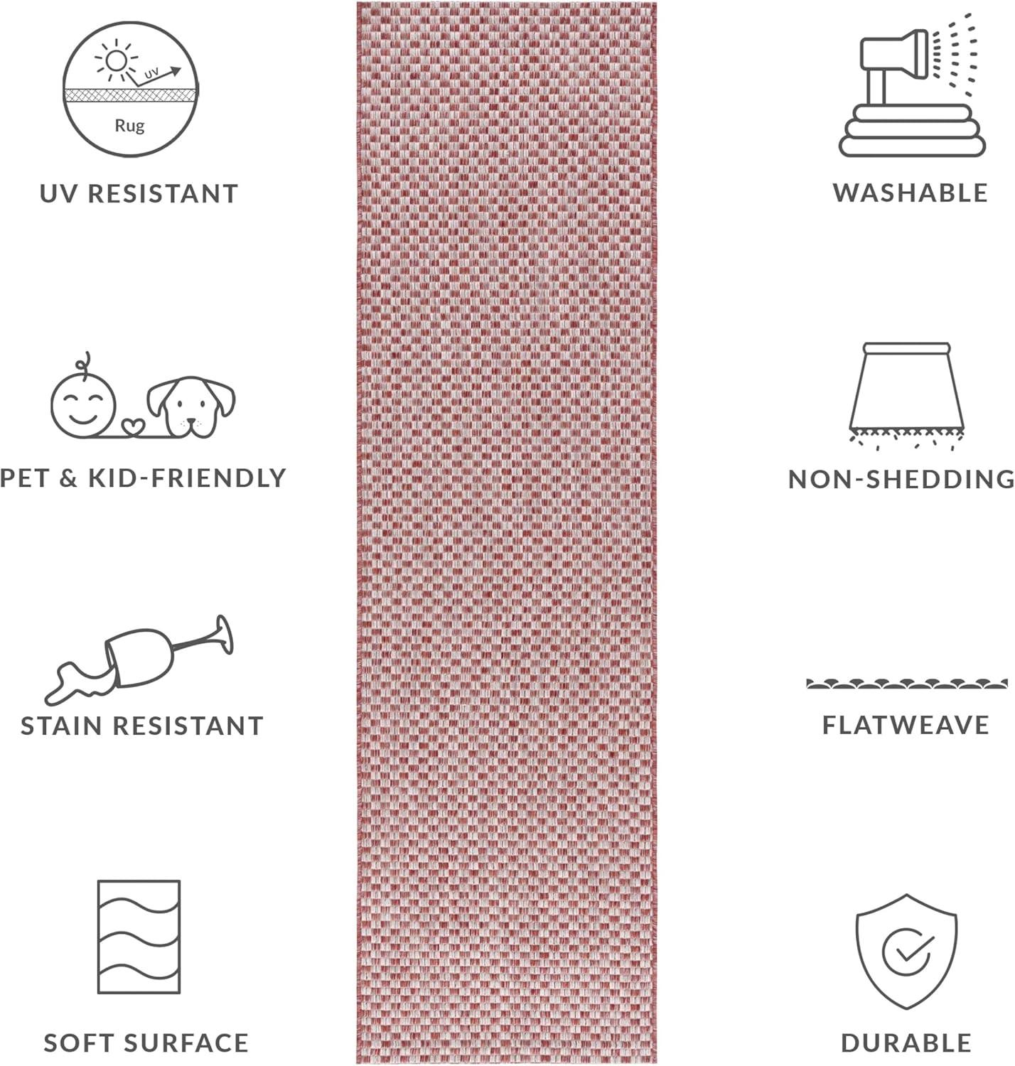 image:imageSAFAVIEH Washable Rug Outdoor Courtyard Collection 8 x 10 Light Blue amp Light Grey NonShedding amp Easy Cleaning Ideal for Patio Backyard Mudroom DIning Space CY865337121RustLight Grey