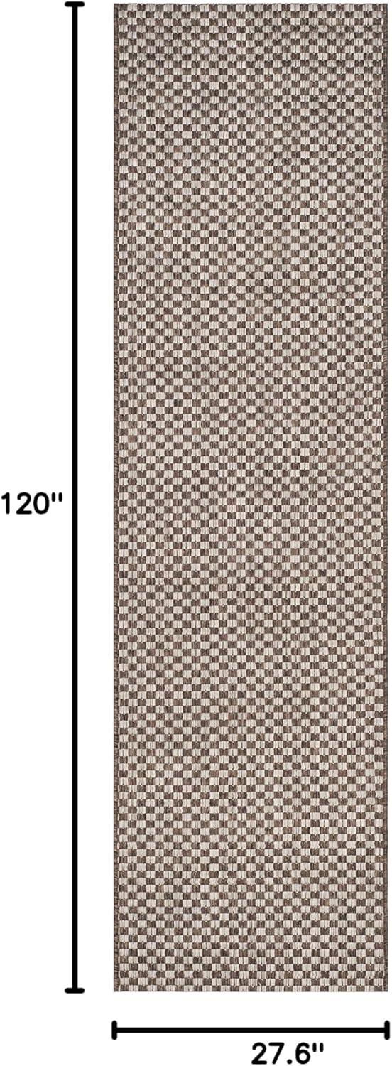 image:imageSAFAVIEH Washable Rug Outdoor Courtyard Collection 8 x 10 Light Blue amp Light Grey NonShedding amp Easy Cleaning Ideal for Patio Backyard Mudroom DIning Space CY865337121Light BrownLight Grey