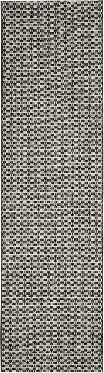 image:imageSAFAVIEH Washable Rug Outdoor Courtyard Collection 8 x 10 Light Blue amp Light Grey NonShedding amp Easy Cleaning Ideal for Patio Backyard Mudroom DIning Space CY865337121BlackLight Grey