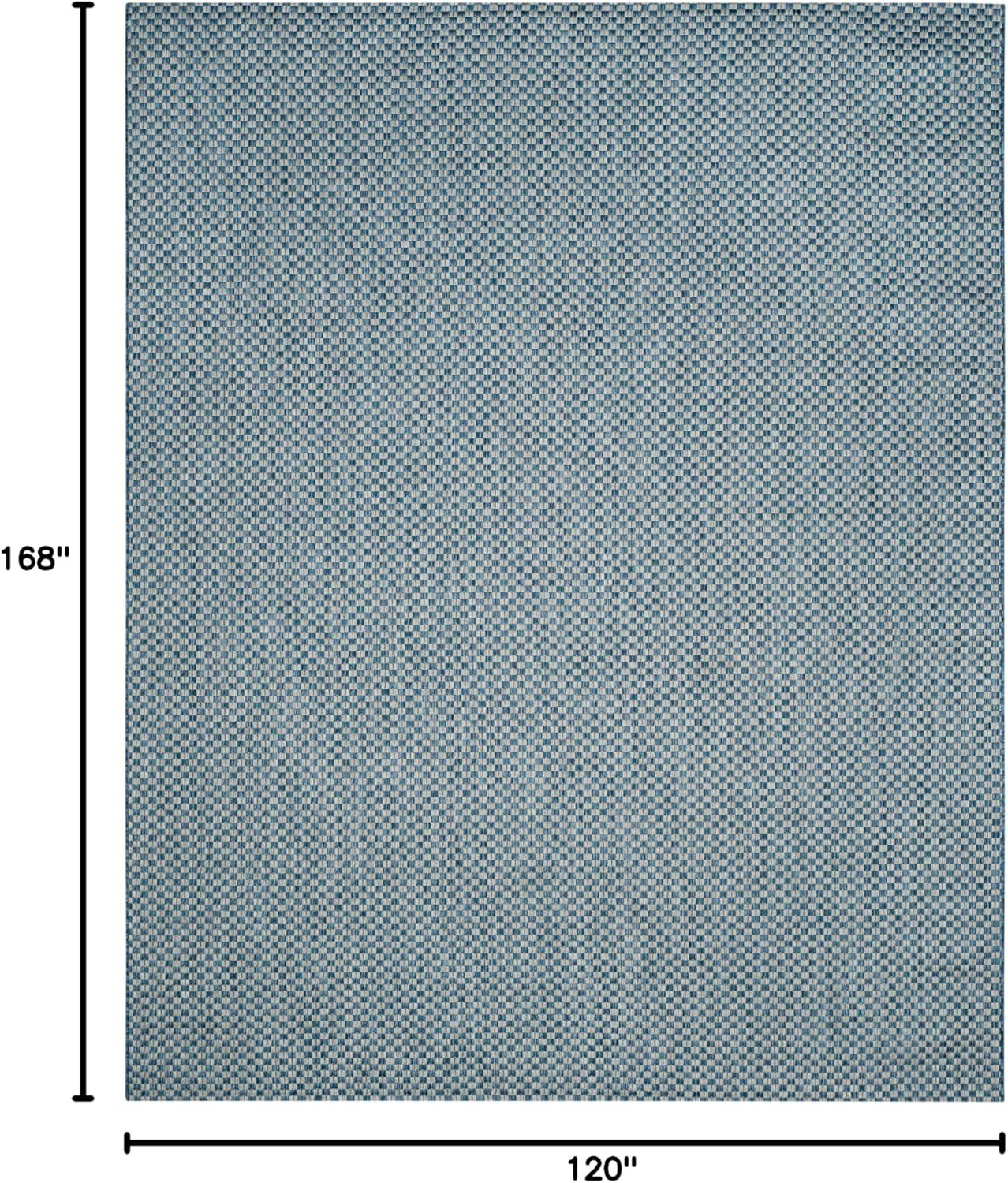 image:imageSAFAVIEH Washable Rug Outdoor Courtyard Collection 8 x 10 Light Blue amp Light Grey NonShedding amp Easy Cleaning Ideal for Patio Backyard Mudroom DIning Space CY865337121BlueLight Grey