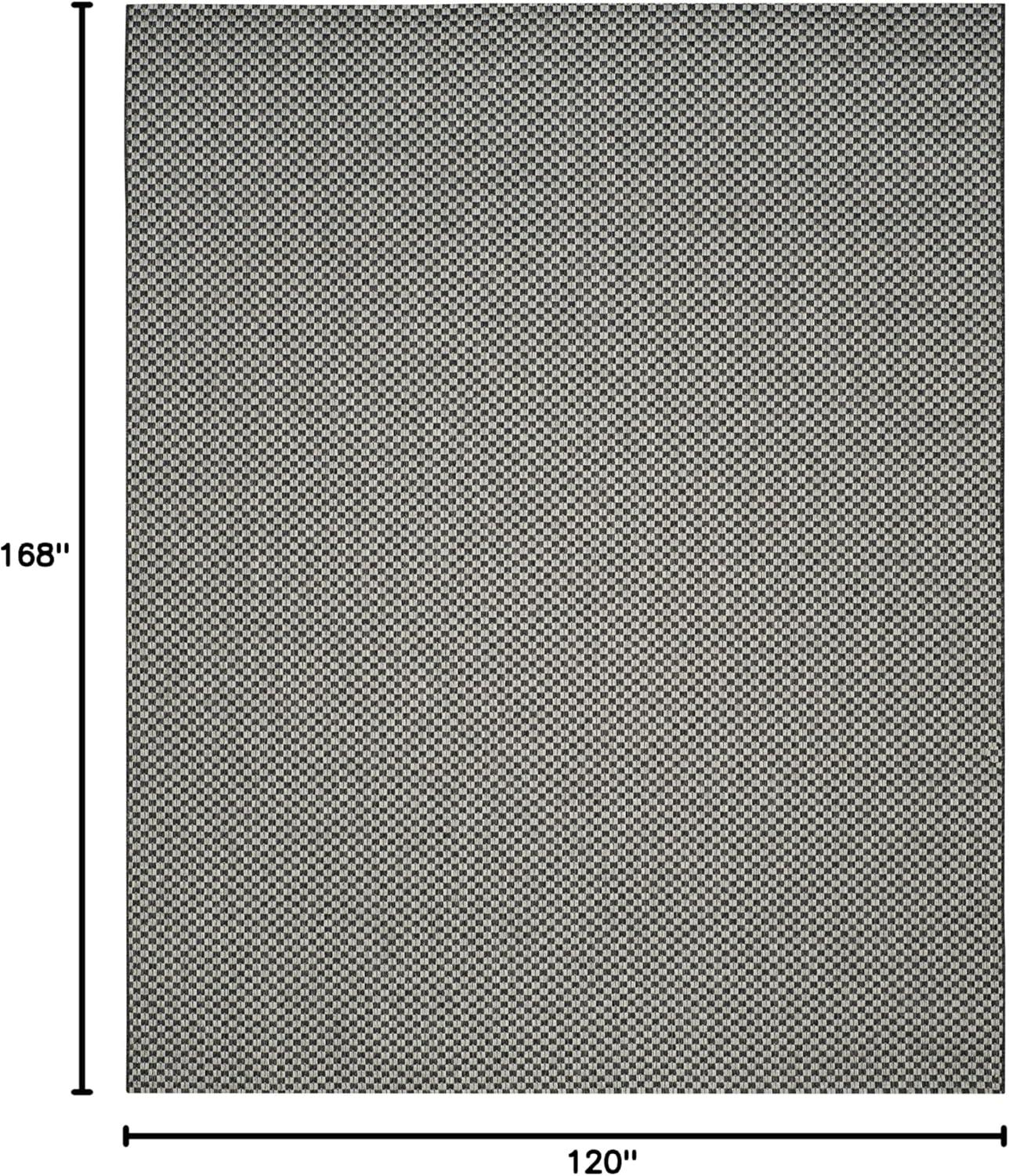 image:imageSAFAVIEH Washable Rug Outdoor Courtyard Collection 8 x 10 Light Blue amp Light Grey NonShedding amp Easy Cleaning Ideal for Patio Backyard Mudroom DIning Space CY865337121BlackLight Grey