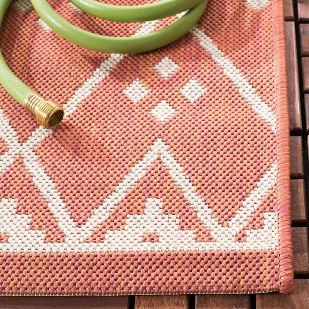 image:imageSAFAVIEH Washable Rug Outdoor Courtyard Collection 9 x 12 Terracotta amp Light Beige NonShedding amp Easy Cleaning Ideal for Patio Backyard Mudroom CY6303231TerracottaLight Beige