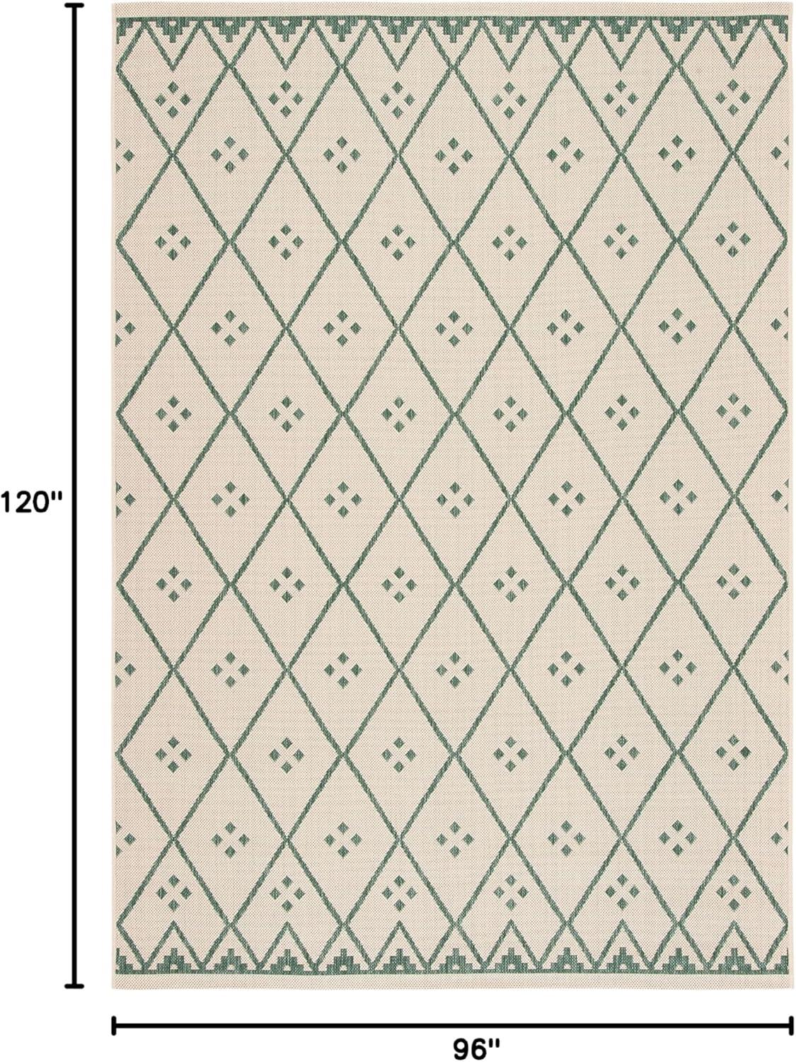 image:imageSAFAVIEH Washable Rug Outdoor Courtyard Collection 9 x 12 Terracotta amp Light Beige NonShedding amp Easy Cleaning Ideal for Patio Backyard Mudroom CY6303231BeigeGreen