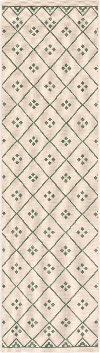 image:imageSAFAVIEH Washable Rug Outdoor Courtyard Collection 9 x 12 Terracotta amp Light Beige NonShedding amp Easy Cleaning Ideal for Patio Backyard Mudroom CY6303231BeigeGreen