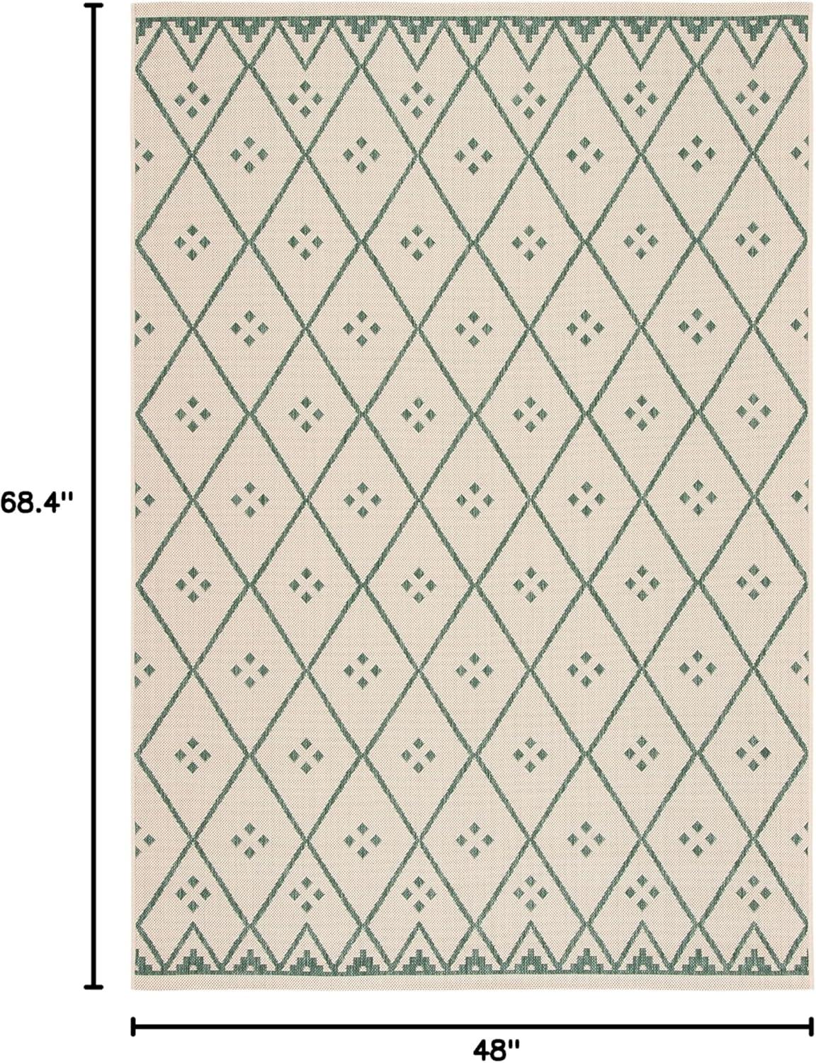 image:imageSAFAVIEH Washable Rug Outdoor Courtyard Collection 9 x 12 Terracotta amp Light Beige NonShedding amp Easy Cleaning Ideal for Patio Backyard Mudroom CY6303231BeigeGreen