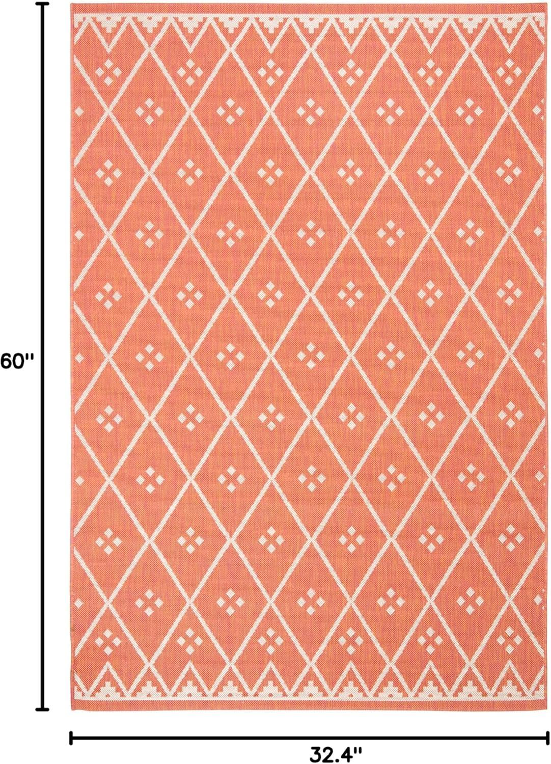 image:imageSAFAVIEH Washable Rug Outdoor Courtyard Collection 9 x 12 Terracotta amp Light Beige NonShedding amp Easy Cleaning Ideal for Patio Backyard Mudroom CY6303231TerracottaLight Beige