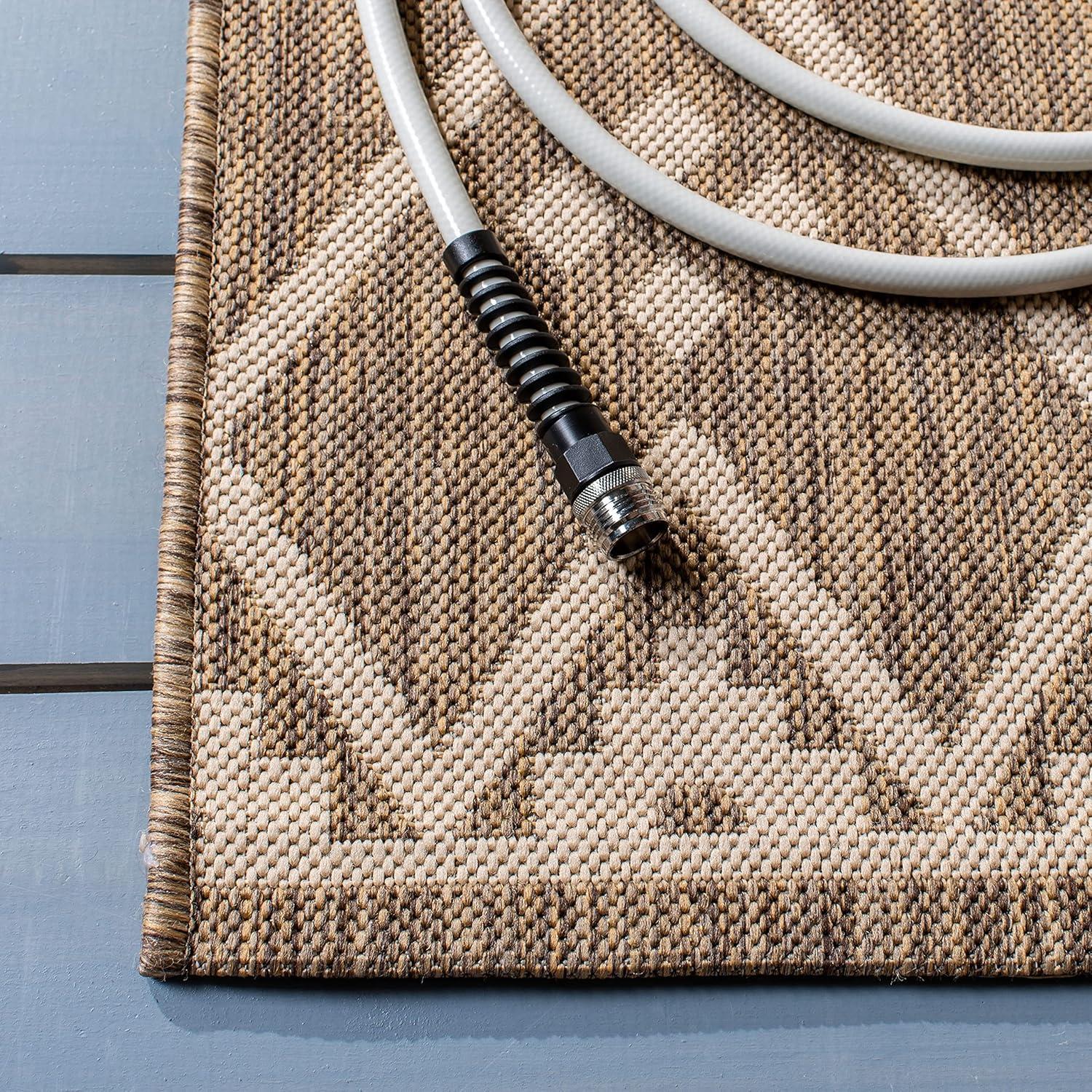 image:imageSAFAVIEH Washable Rug Outdoor Courtyard Collection 9 x 12 Terracotta amp Light Beige NonShedding amp Easy Cleaning Ideal for Patio Backyard Mudroom CY6303231BrownLight Beige