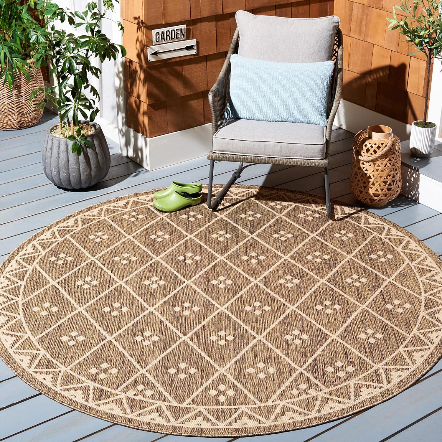 image:imageSAFAVIEH Washable Rug Outdoor Courtyard Collection 9 x 12 Terracotta amp Light Beige NonShedding amp Easy Cleaning Ideal for Patio Backyard Mudroom CY6303231BrownLight Beige