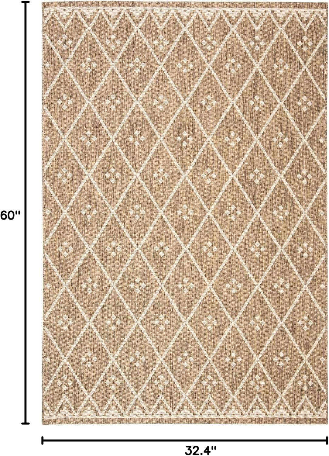 image:imageSAFAVIEH Washable Rug Outdoor Courtyard Collection 9 x 12 Terracotta amp Light Beige NonShedding amp Easy Cleaning Ideal for Patio Backyard Mudroom CY6303231BrownLight Beige