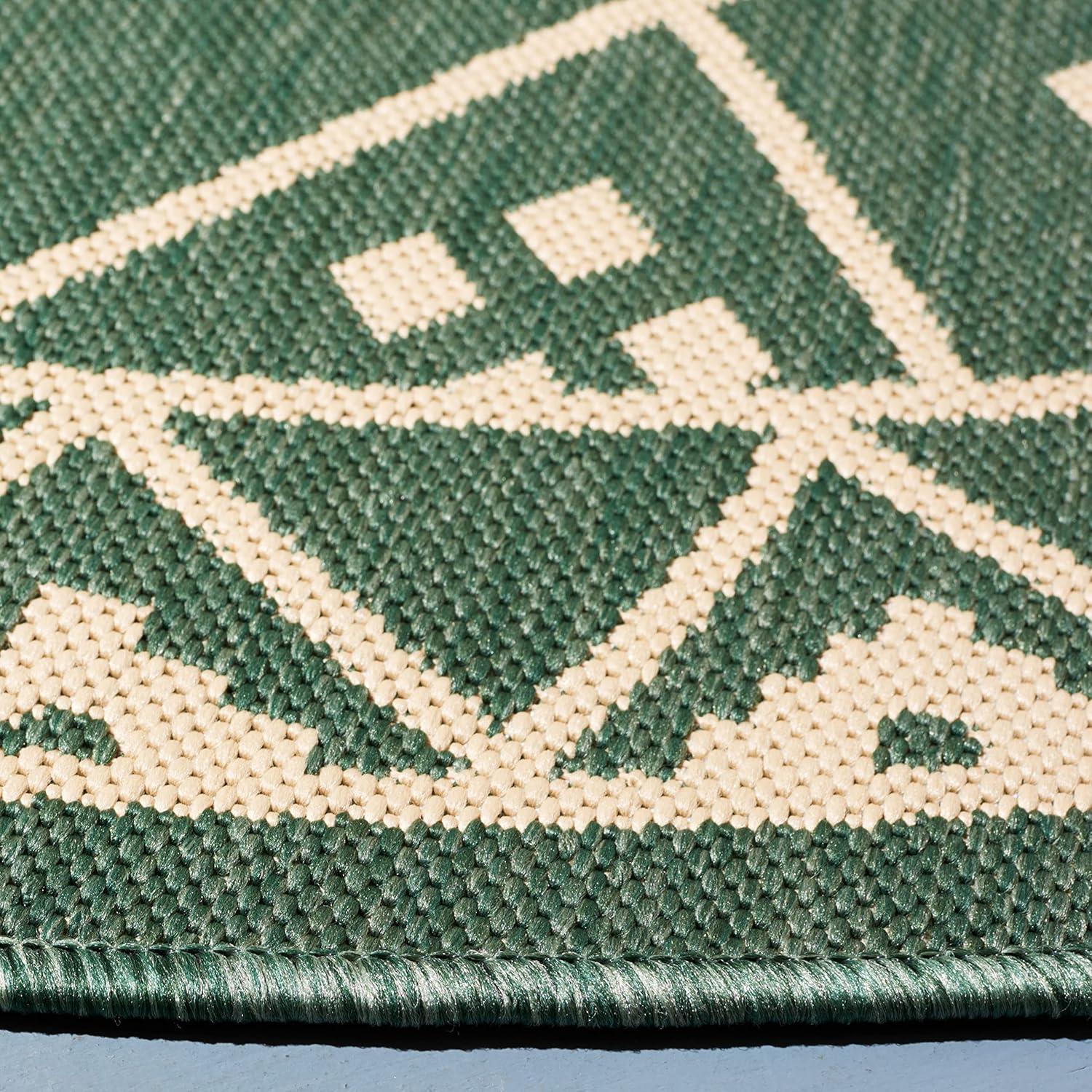 image:imageSAFAVIEH Washable Rug Outdoor Courtyard Collection 9 x 12 Terracotta amp Light Beige NonShedding amp Easy Cleaning Ideal for Patio Backyard Mudroom CY6303231Dark GreenBeige
