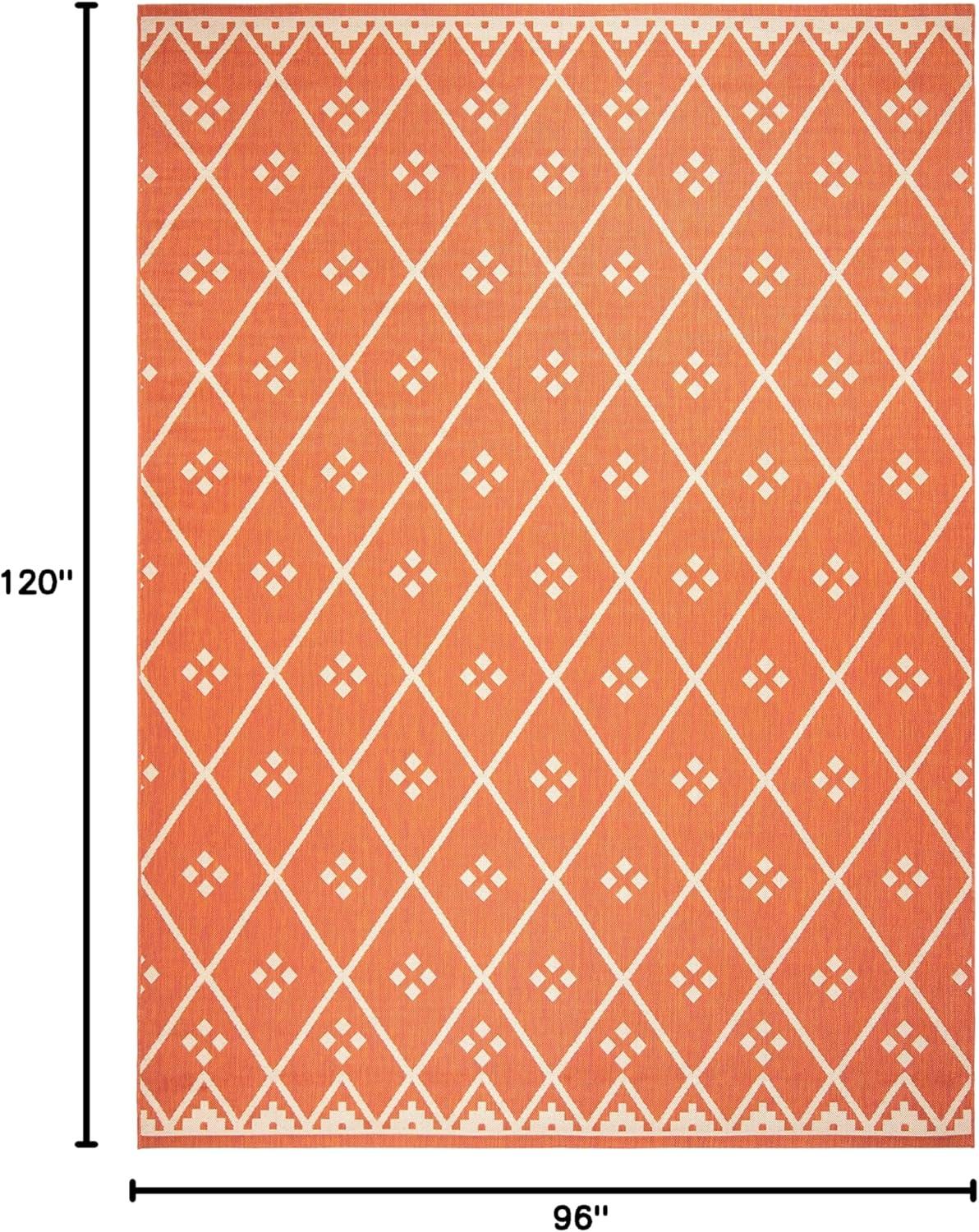 image:imageSAFAVIEH Washable Rug Outdoor Courtyard Collection 9 x 12 Terracotta amp Light Beige NonShedding amp Easy Cleaning Ideal for Patio Backyard Mudroom CY6303231TerracottaLight Beige