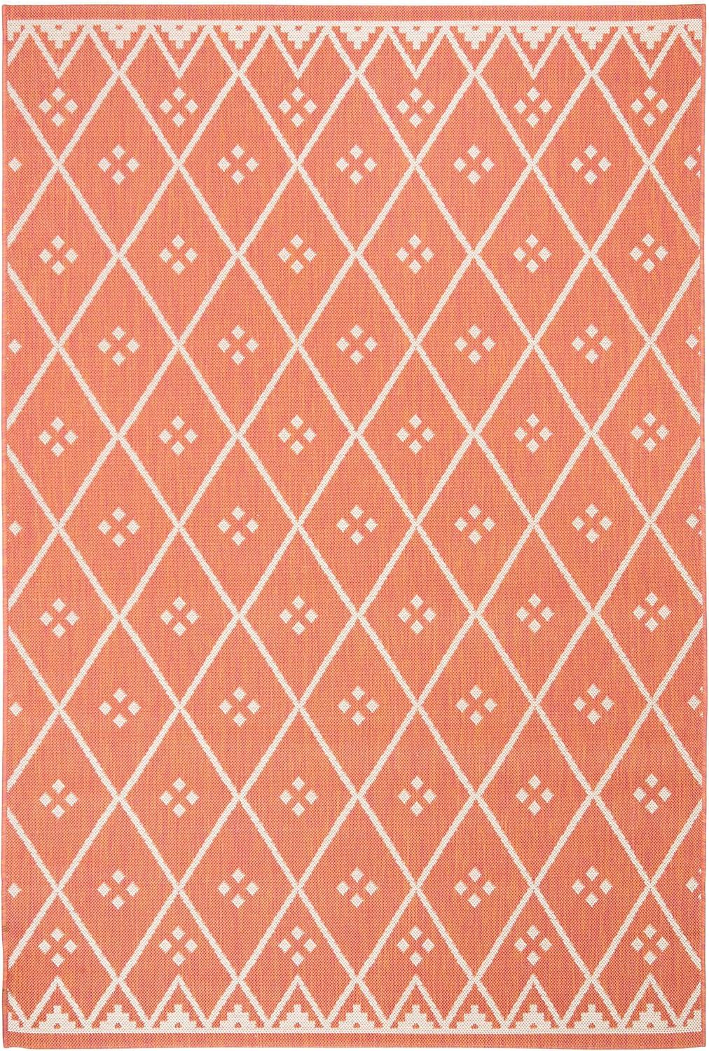 image:imageSAFAVIEH Washable Rug Outdoor Courtyard Collection 9 x 12 Terracotta amp Light Beige NonShedding amp Easy Cleaning Ideal for Patio Backyard Mudroom CY6303231TerracottaLight Beige