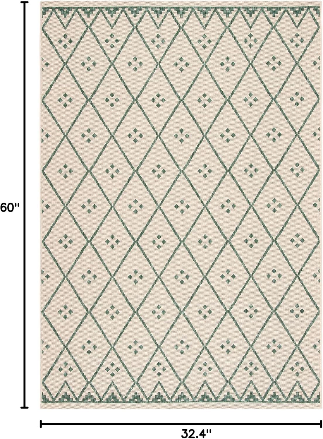 image:imageSAFAVIEH Washable Rug Outdoor Courtyard Collection 9 x 12 Terracotta amp Light Beige NonShedding amp Easy Cleaning Ideal for Patio Backyard Mudroom CY6303231BeigeGreen