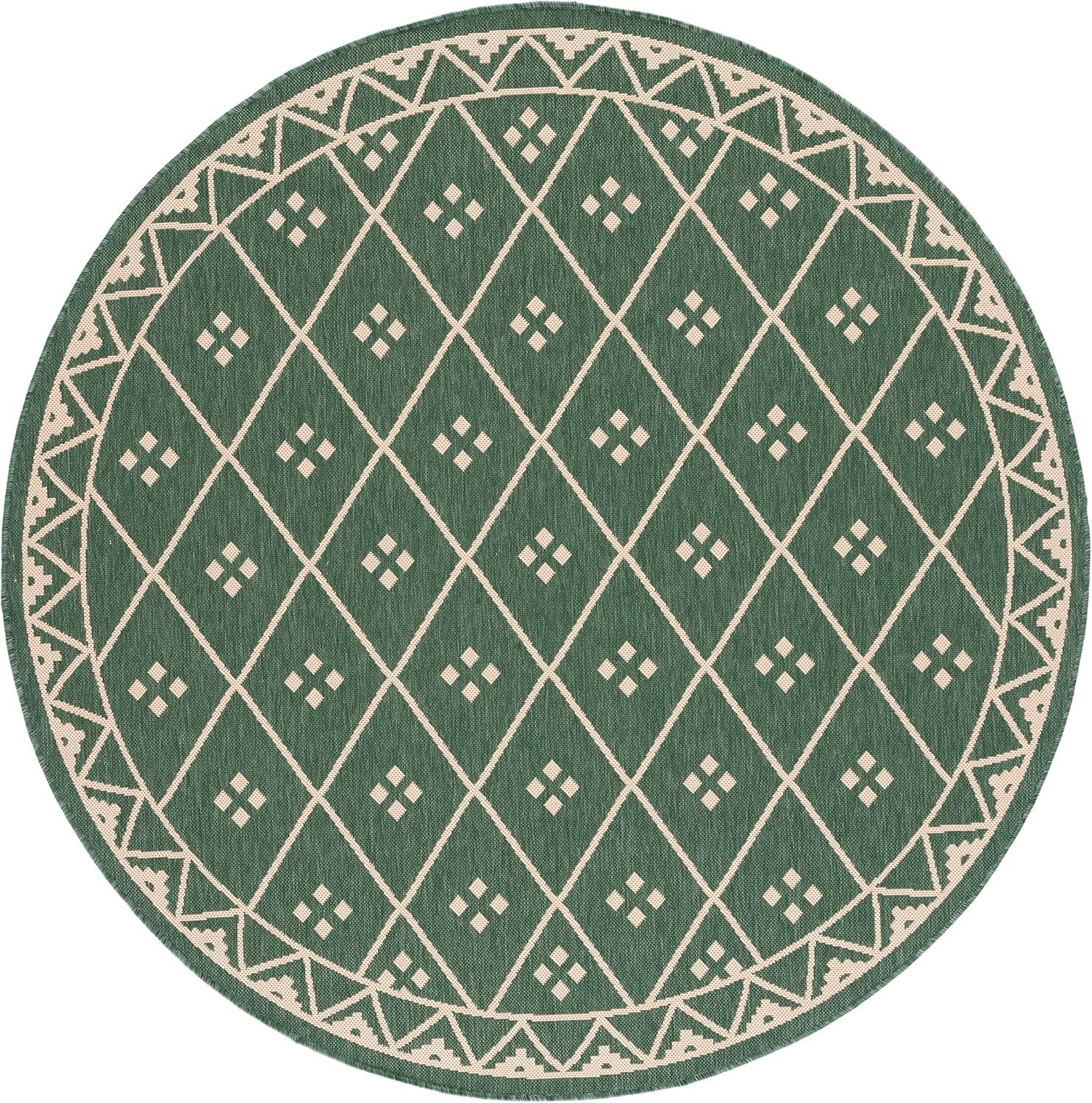 image:imageSAFAVIEH Washable Rug Outdoor Courtyard Collection 9 x 12 Terracotta amp Light Beige NonShedding amp Easy Cleaning Ideal for Patio Backyard Mudroom CY6303231Dark GreenBeige