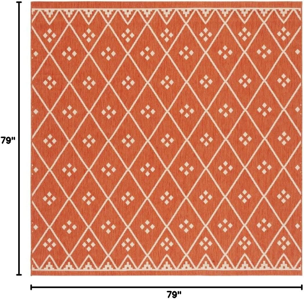 image:imageSAFAVIEH Washable Rug Outdoor Courtyard Collection 9 x 12 Terracotta amp Light Beige NonShedding amp Easy Cleaning Ideal for Patio Backyard Mudroom CY6303231TerracottaLight Beige