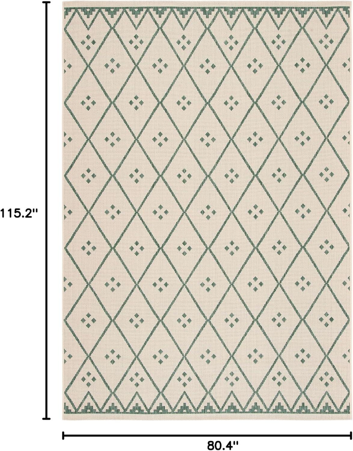 image:imageSAFAVIEH Washable Rug Outdoor Courtyard Collection 9 x 12 Terracotta amp Light Beige NonShedding amp Easy Cleaning Ideal for Patio Backyard Mudroom CY6303231BeigeGreen