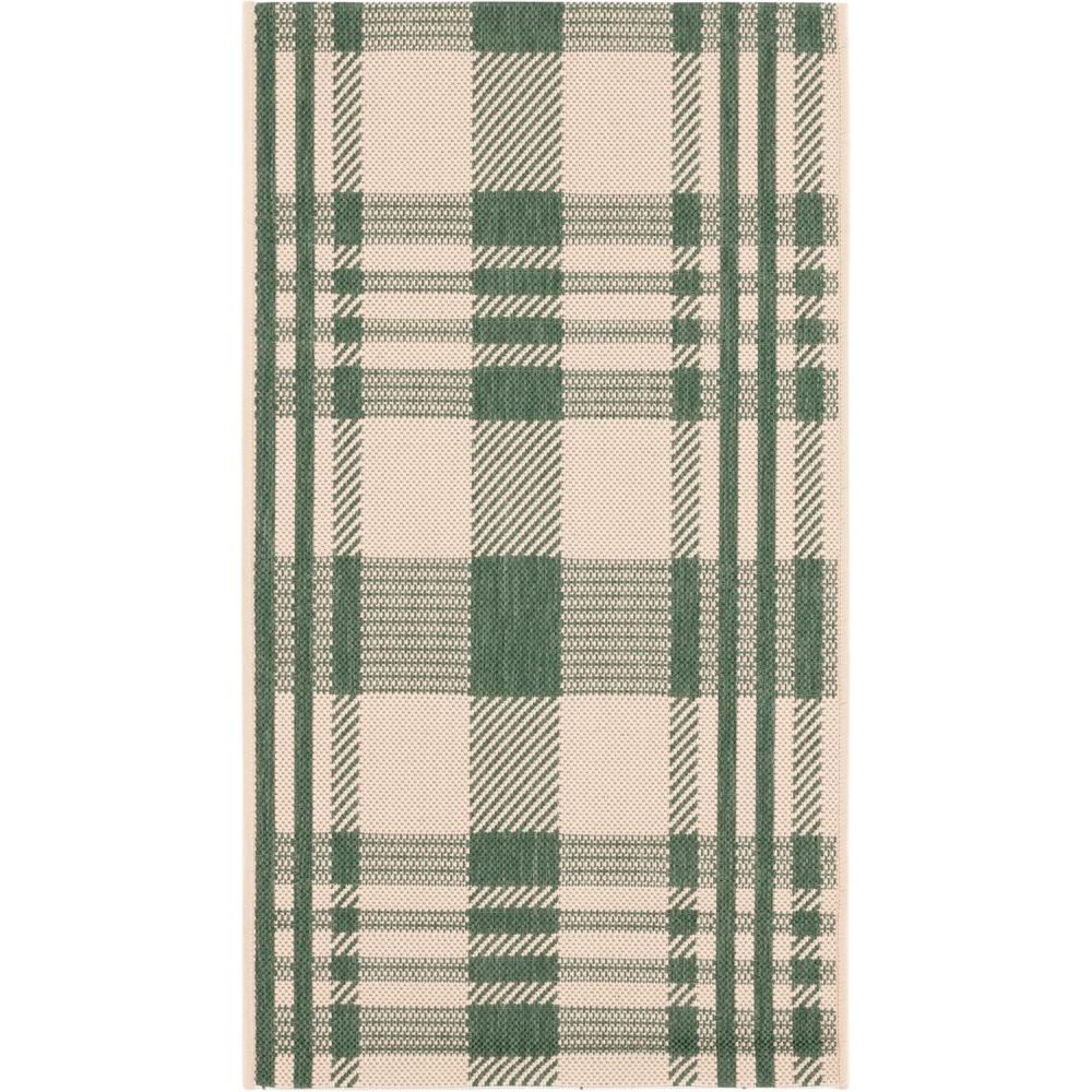 image:imageSAFAVIEH Washable Rug Outdoor Courtyard Collection 6 x 8 Red amp Bone Plaid Pattern NonShedding amp Easy Cleaning Ideal for Patio Entryway Mudroom Hallway Kitchen CY6201238GreenBeige