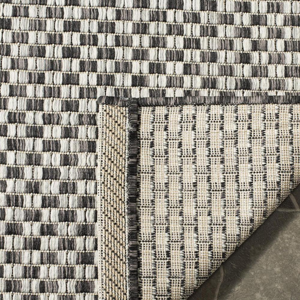 image:imageSAFAVIEH Washable Rug Outdoor Courtyard Collection  8 x 10 Light Blue amp Light Grey NonShedding amp Easy Cleaning Ideal for Patio Backyard Mudroom DIning Space CY865337121BlackLight Grey