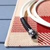 SAFAVIEH Washable Rug Outdoor Courtyard Collection – 6′ x 8′, Red & Bone, Plaid Pattern, Non-Shedding & Easy Cleaning, Ideal for Patio, Entryway, Mudroom, Hallway, Kitchen (CY6201-238)(Red/Bone)