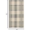 SAFAVIEH Washable Rug Outdoor Courtyard Collection – 6′ x 8′, Red & Bone, Plaid Pattern, Non-Shedding & Easy Cleaning, Ideal for Patio, Entryway, Mudroom, Hallway, Kitchen (CY6201-238)(Grey/Bone)