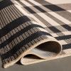 SAFAVIEH Washable Rug Outdoor Courtyard Collection – 6′ x 8′, Red & Bone, Plaid Pattern, Non-Shedding & Easy Cleaning, Ideal for Patio, Entryway, Mudroom, Hallway, Kitchen (CY6201-238)(Black/Bone)
