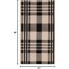 SAFAVIEH Washable Rug Outdoor Courtyard Collection – 6′ x 8′, Red & Bone, Plaid Pattern, Non-Shedding & Easy Cleaning, Ideal for Patio, Entryway, Mudroom, Hallway, Kitchen (CY6201-238)(Black/Bone)