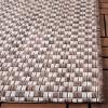 SAFAVIEH Washable Rug Outdoor Courtyard Collection – 8′ x 10′, Light Blue & Light Grey, Non-Shedding & Easy Cleaning, Ideal for Patio, Backyard, Mudroom, DIning Space (CY8653-37121)(Light Brown/Light Grey)